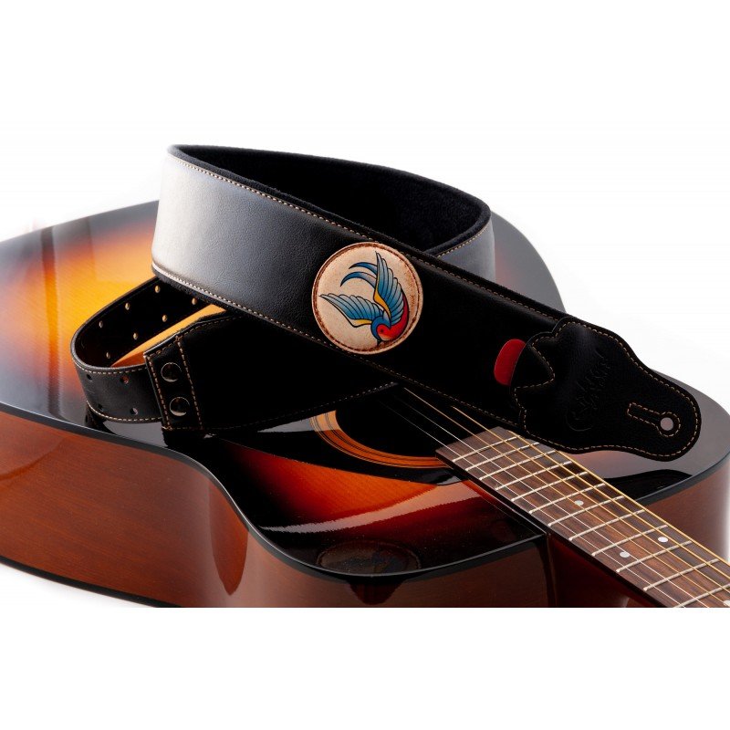 8419612002425 Groove Old School Swallow Ремень для гитары, текстиль/синтетика, RightOn Straps 8419612002425 Groove Old School Swallow Ремень для гитары, текстиль/синтетика, RightOn Straps