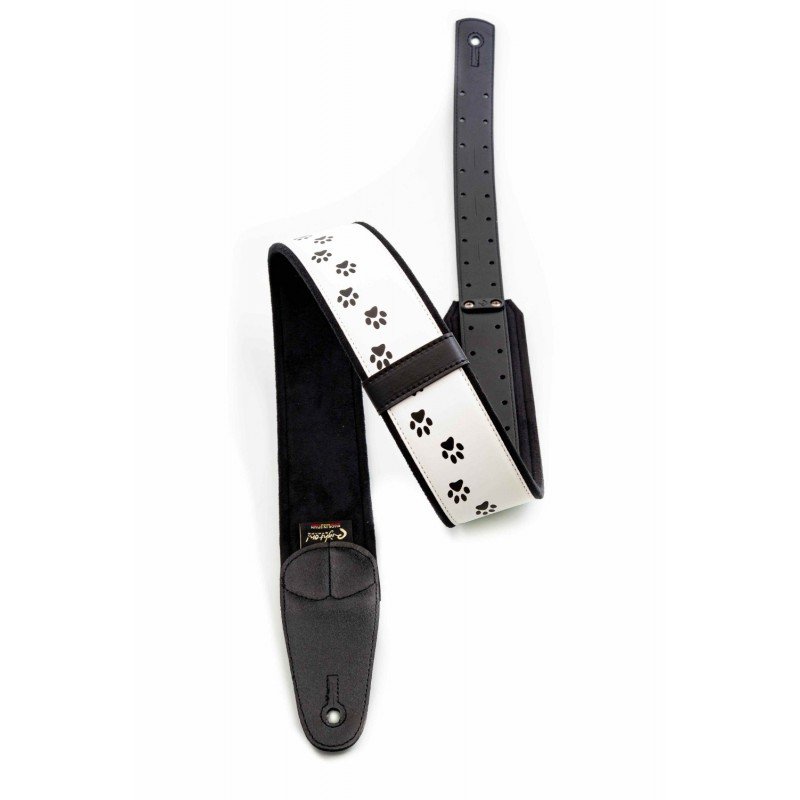 8436612540627 Mojo Cat Ремень для гитары, текстиль/синтетика, белый, RightOn Straps 8436612540627 Mojo Cat Ремень для гитары, текстиль/синтетика, белый, RightOn Straps