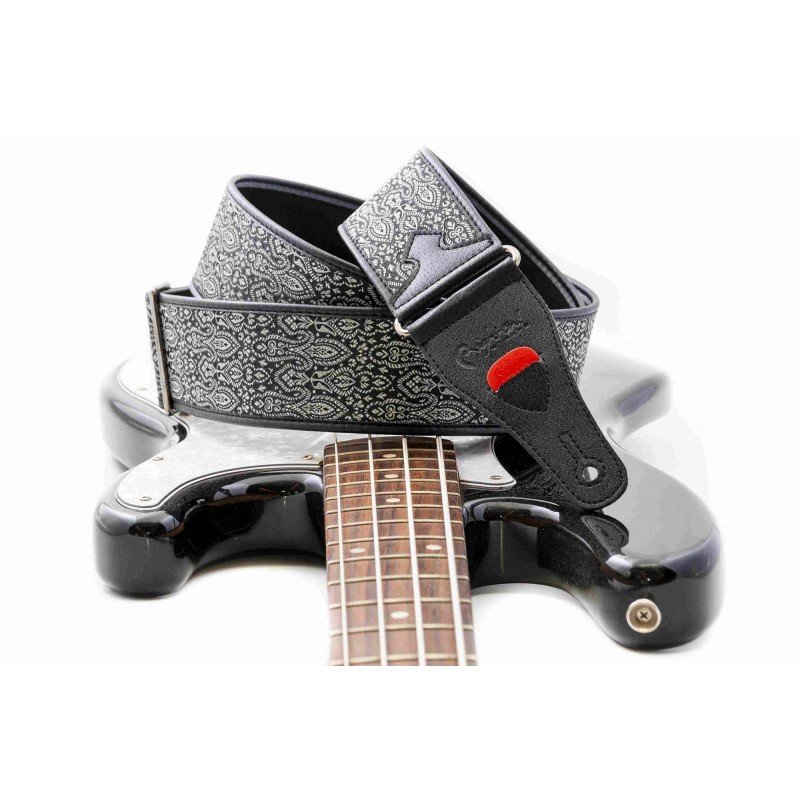 8436612540764 Talisman Cordoba Black Ремень для гитары, текстиль/синтетика, черный, RightOn Straps