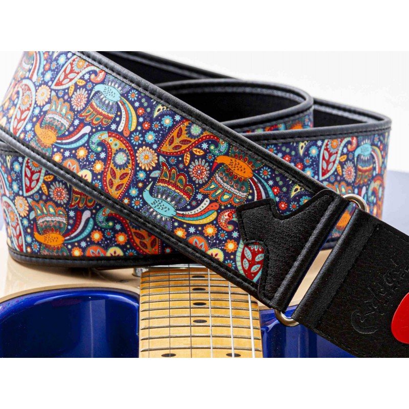 8436612540818 Talisman Kashmir Blue Ремень для гитары, текстиль/синтетика, RightOn Straps