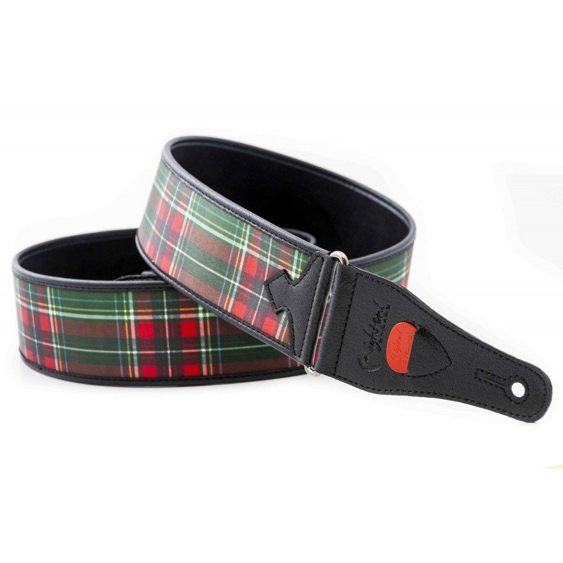 8436612540825 Talisman Tartan Green Ремень для гитары, текстиль/синтетика, зеленый, RightOn Straps