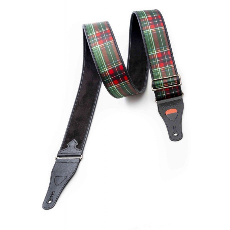 8436612540825 Talisman Tartan Green Ремень для гитары, текстиль/синтетика, зеленый, RightOn Straps