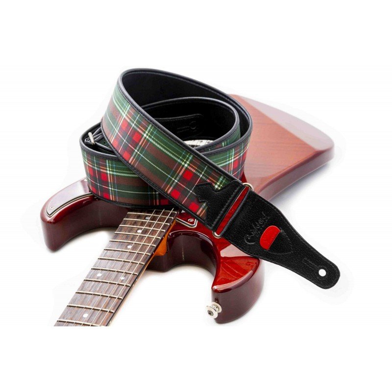 8436612540825 Talisman Tartan Green Ремень для гитары, текстиль/синтетика, зеленый, RightOn Straps