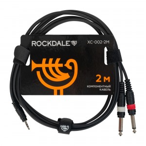 ROCKDALE XC-002-2M готовый компонентный кабель, разъемы stereo mini jack папа x 2 mono jack папа длина 2 м