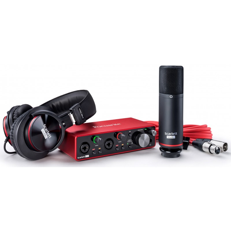 FOCUSRITE Scarlett 2i2 Studio 3rd Gen студийный комплект (Scarlett 2i2 3rd Gen, наушники, микрофон, ПО, микрофонный кабель)