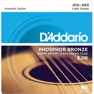 D"ADDARIO EJ16 Phosphor Bronze, Light, 12-53
