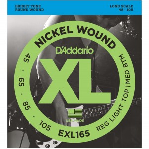 D"ADDARIO EXL165 Nickel Wound Bass, Custom Light, 45-105