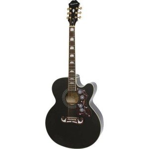 EPIPHONE J-200 EC Studio Black гитара электроакустическая, цвет черный EPIPHONE J-200 EC Studio Black гитара электроакустическая, цвет черный