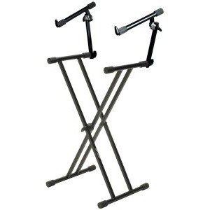 QUIK LOK T22 BK стойка для двух клавишных инструментов усиленная, двойная рама, цвет черный QUIK LOK T22 BK стойка для двух клавишных инструментов усиленная, двойная рама, цвет черный