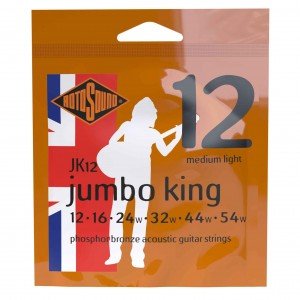 ROTOSOUND JK12 JUMBO KING STRINGS PHOSPHOR BRONZE струны для акустической гитары, покрытие - фосфорированная бронза, 12-54 ROTOSOUND JK12 JUMBO KING STRINGS PHOSPHOR BRONZE струны для акустической гитары, покрытие - фосфорированная бронза, 12-54