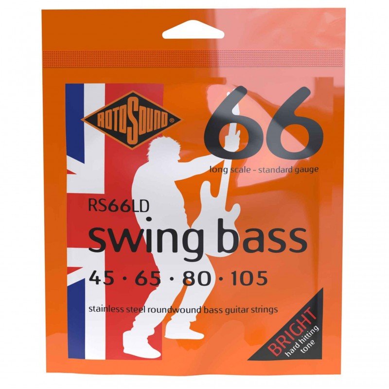 ROTOSOUND RS66LD BASS STRINGS STAINLESS STEEL струны для бас-гитары, сталь, 45-105