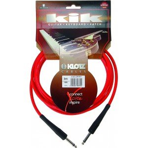 KLOTZ KIK4,5PPRT готовый инструментальный кабель, длина 4.5м, разъемы KLOTZ Mono Jack (прямой-прямой), цвет красный