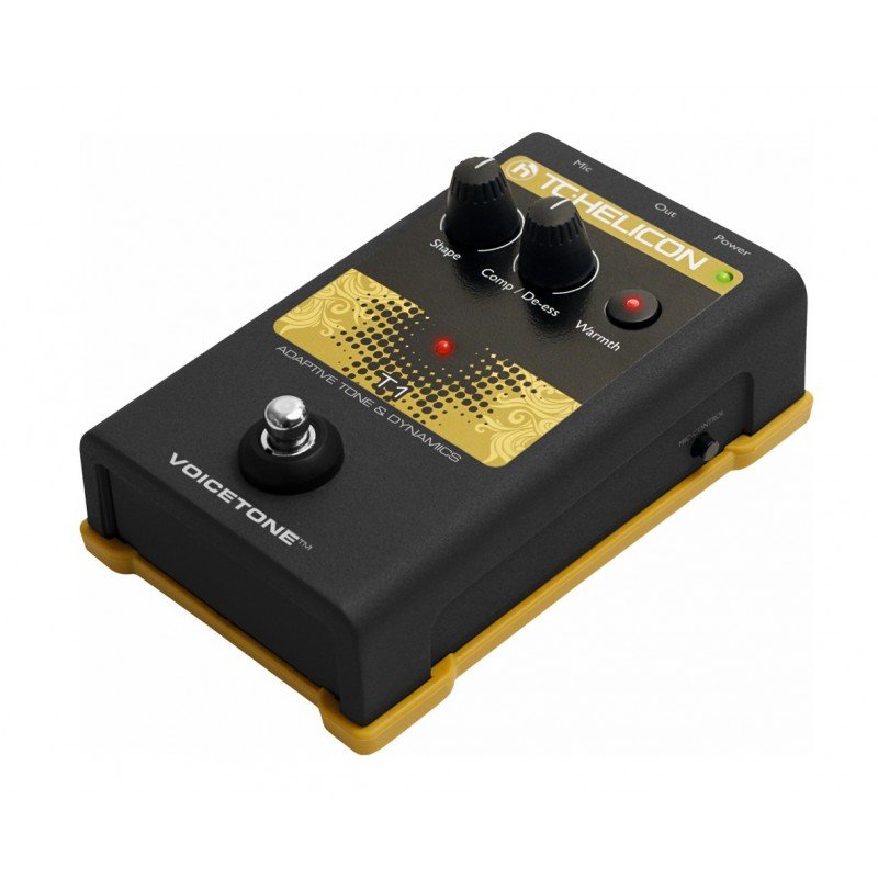 TC HELICON VoiceTone T1 напольная вокальная педаль эффектов: компрессия, де-эссер, эквализация