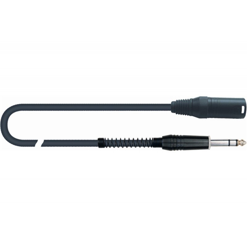 QUIK LOK MCR615-6 микрофонный кабель, 6 метров, разъемы XLR Male - Stereo Jack ( XLR/M - Jack Stereo), цвет черный