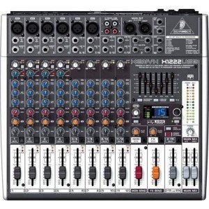 BEHRINGER X1222USB микшер, 4 моновхода с компрессорами, 4 стерео, 6 микрофонных предусилителей, 2 AUX-шины, процессор эффектов, BEHRINGER X1222USB микшер, 4 моновхода с компрессорами, 4 стерео, 6 микрофонных предусилителей, 2 AUX-шины, процессор эффектов,