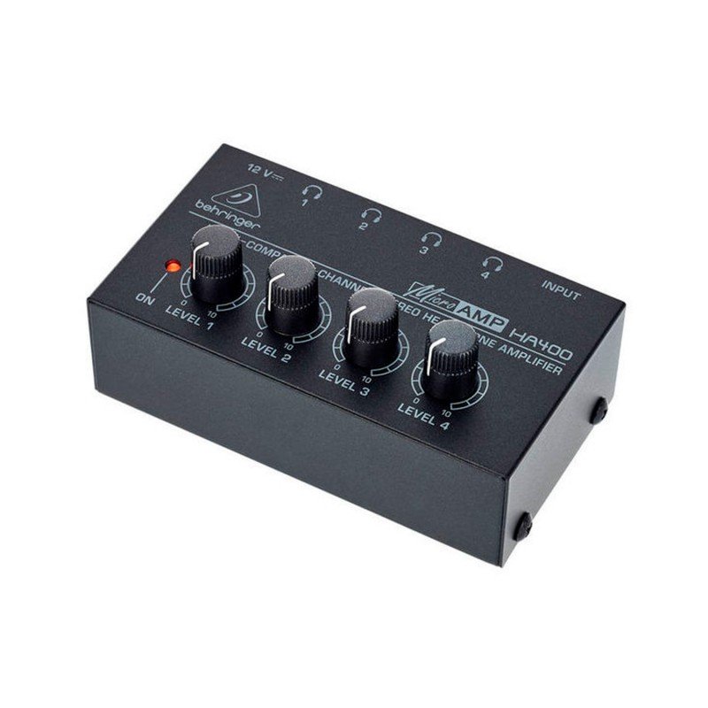 BEHRINGER HA400 компактный 4-канальный усилитель для наушников с раздельными регулировками уровня выходов