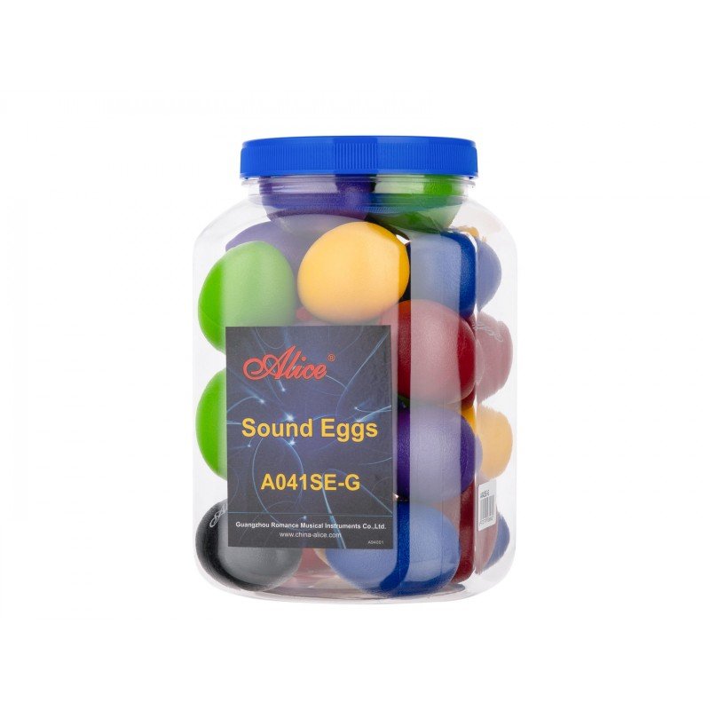A041SE-G Банка с маракасами-яйцами, 28шт, Alice