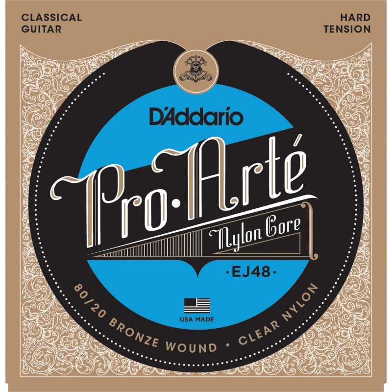 D"ADDARIO EJ48 80/20 BRONZE PRO-ARTE NYLON HARD TENSION