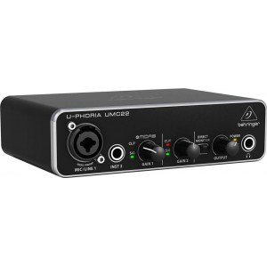 BEHRINGER UMC22 внешний интерфейс USB для записи и воспроизведения звука на компьютере (PC / MAC) BEHRINGER UMC22 внешний интерфейс USB для записи и воспроизведения звука на компьютере (PC / MAC)