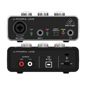 BEHRINGER UM2 внешний интерфейс USB для записи и воспроизведения звука на компьютере (PC / MAC) BEHRINGER UM2 внешний интерфейс USB для записи и воспроизведения звука на компьютере (PC / MAC)