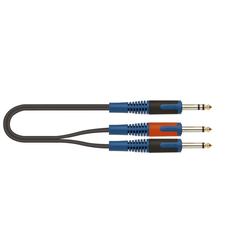 QUIK LOK RKSA100-2 компонентный кабель, разъёмы 2 Mono Jack Male - Stereo Jack Male, 2 м