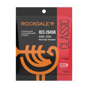 ROCKDALE RCS-2845N струны для классической гитары, нормальное натяжение, нейлон (посеребренная оплетка)