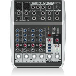 BEHRINGER XENYX QX602MP3 микшерный пульт, 6 входов, 2 шины, предусилители XENYX, процессор эффектов, MP3 проигрыватель BEHRINGER XENYX QX602MP3 микшерный пульт, 6 входов, 2 шины, предусилители XENYX, процессор эффектов, MP3 проигрыватель