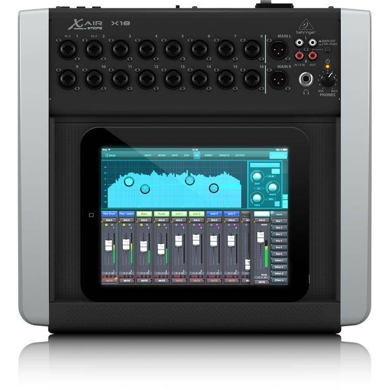 BEHRINGER X AIR X18 цифровой микшер, 18 входов, 12 шин, 16 предусилителей MIDAS, WiFi, USB аудио интерфейс, управление iPad/Andr