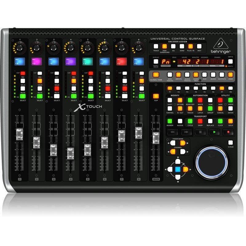 BEHRINGER X-TOUCH универсальный MIDI контроллер, 9 моторизованных фейдеров, ЖК-экраны на канальных линейках, подключение - Ether