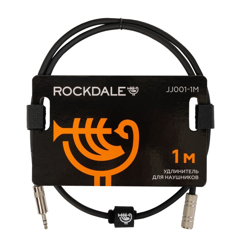 ROCKDALE JJ001-1M удлинитель для наушников, длина 1 м (разъёмы stereo mini jack female x stereo mini jack male)