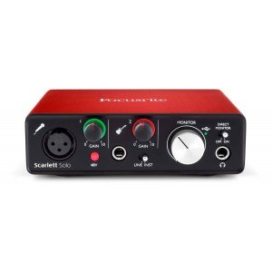 FOCUSRITE Scarlett Solo 2nd Gen USB аудио интерфейс, 2 входа/2 выхода