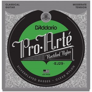 D'ADDARIO EJ29 PRO-ARTE RECTIFIED TREBLES, MODERATE TENSION струны для классической гитары, среднее натяжение D'ADDARIO EJ29 PRO-ARTE RECTIFIED TREBLES, MODERATE TENSION струны для классической гитары, среднее натяжение