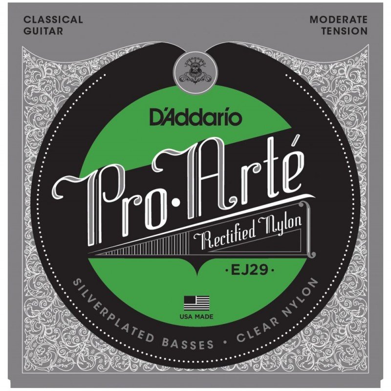 D'ADDARIO EJ29 PRO-ARTE RECTIFIED TREBLES, MODERATE TENSION струны для классической гитары, среднее натяжение