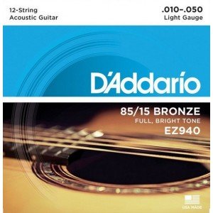 D"ADDARIO EZ940 SET ACOU GTR 85/15 LITE 12STR D"ADDARIO EZ940 SET ACOU GTR 85/15 LITE 12STR