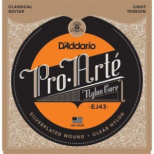 D'ADDARIO EJ43 PRO-ARTE NYLON, LIGHT TENSION струны для классической гитары, легкое натяжение D'ADDARIO EJ43 PRO-ARTE NYLON, LIGHT TENSION струны для классической гитары, легкое натяжение