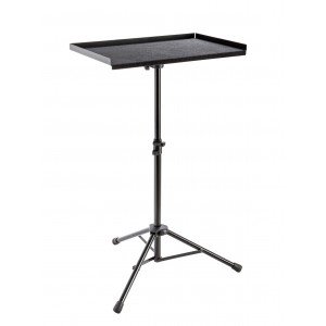 K&M 13500-000-55 стойка под перкуссию или ноутбук, в 70 - 125 cм, стол 573 x 373 мм покрыт фетром, сталь, чёрный, вес 4,5 кг