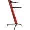 QUIK LOK SL913RE двухуровневая наклонная стойка для клавишных ш. 40 см, в. 119 см, нагрузка до 108 кг, красный. С чехлом.