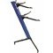 QUIK LOK SL913BL двухуровневая наклонная стойка для клавишных ш. 40 см, в. 119 см, нагрузка до 108 кг, синий. С чехлом.