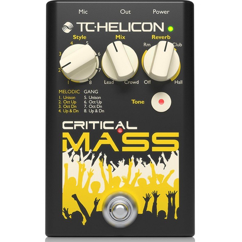 TC Helicon Critical Mass напольная вокальная педаль эффекта гармонизации и дублирования