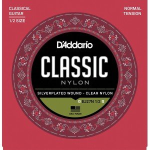 D'ADDARIO EJ27N 1/2 SET CLR/SILVER NORM 1/2 GTR комплект струн для классической гитары размером 1/2, студенческие, нейлон D'ADDARIO EJ27N 1/2 SET CLR/SILVER NORM 1/2 GTR комплект струн для классической гитары размером 1/2, студенческие, нейлон