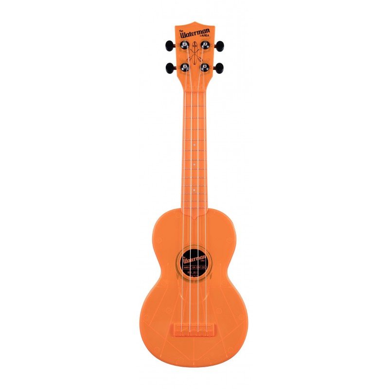 WATERMAN by KALA KA-SWF-OR Waterman Fluorescent Orange, Soprano Ukulele