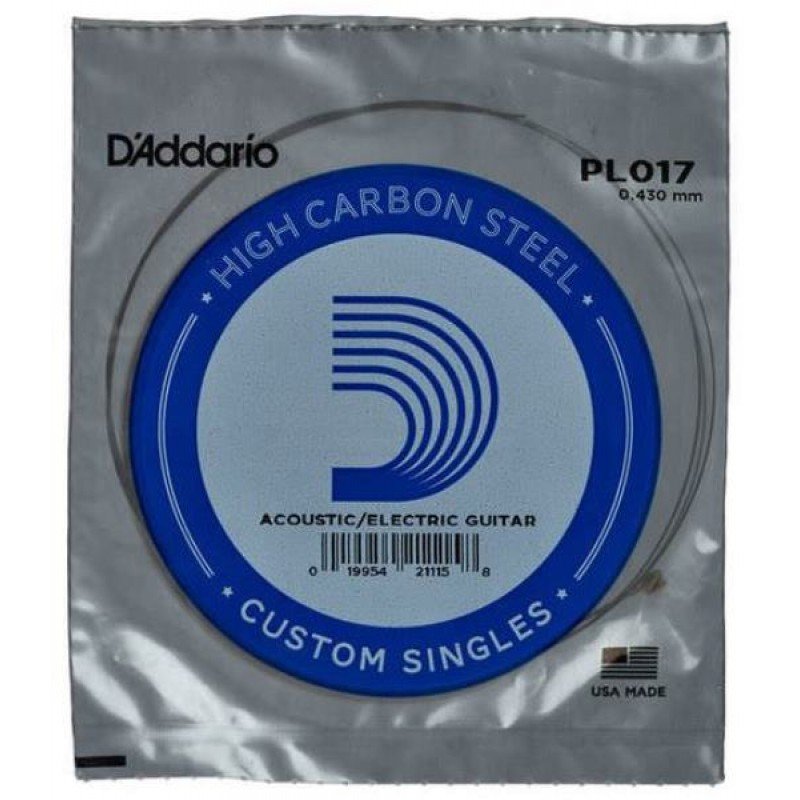 D"ADDARIO PL017 SINGLE PLAIN STEEL 017