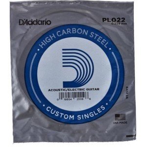 D'ADDARIO PL022 SINGLE PLAIN STEEL 022 одиночная струна D'ADDARIO PL022 SINGLE PLAIN STEEL 022 одиночная струна