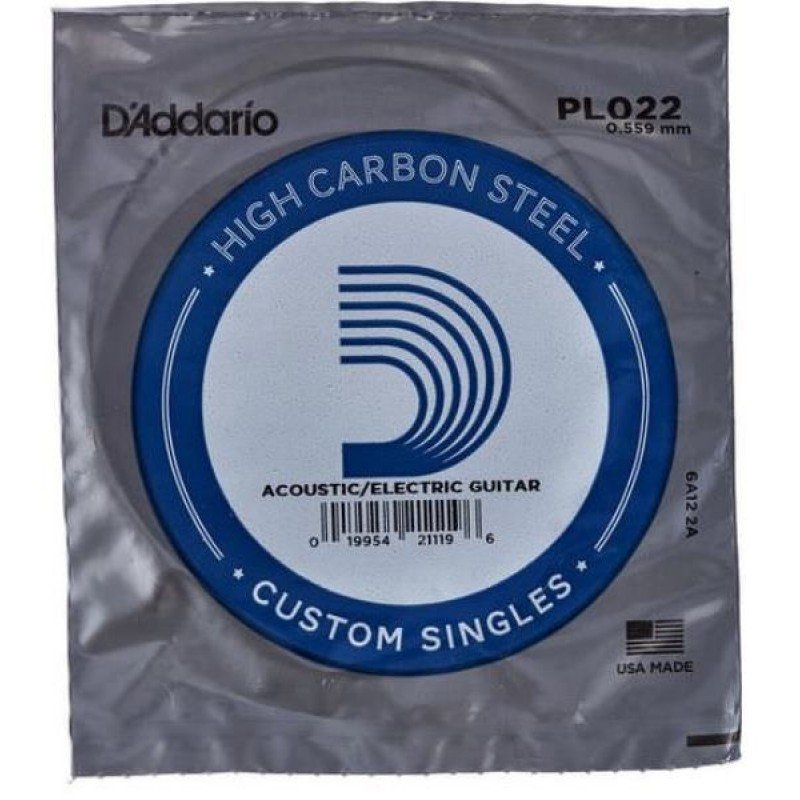 D"ADDARIO PL022 SINGLE PLAIN STEEL 022