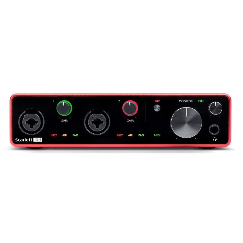 FOCUSRITE Scarlett 4i4 3rd Gen аудио интерфейс USB, 4 входа/4 выхода