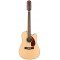 FENDER CD-140SCE DREAD 12 NAT W/C 12-струнная электроакустическая гитара, цвет натуральный, в комплекте кейс