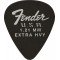 FENDER 351 DURA-TONE 1.21 12 PK BLK медиатор 1.21 мм, жесткий, цвет чёрный
