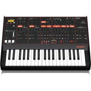 BEHRINGER ODYSSEY аналоговый 1/2 голосный синтезатор 37 клавиш, 2VCO, 3-пол VCF, 32-шаговый секвенсор, арпеджиатор, FX BEHRINGER ODYSSEY аналоговый 1/2 голосный синтезатор 37 клавиш, 2VCO, 3-пол VCF, 32-шаговый секвенсор, арпеджиатор, FX