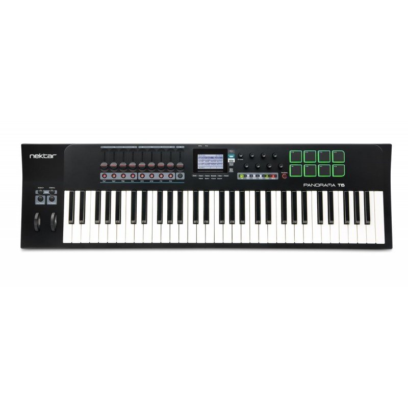 Nektar Panorama T6 USB MIDI DAW контроллер, 61 клавиша, 8 пэдов с датчиком силы нажатия