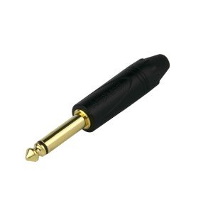 Amphenol QM2PB-AU кабельный разъем mono jack 6,5 мм (TS), позолоченные контакты, цвет черный Amphenol QM2PB-AU кабельный разъем mono jack 6,5 мм (TS), позолоченные контакты, цвет черный